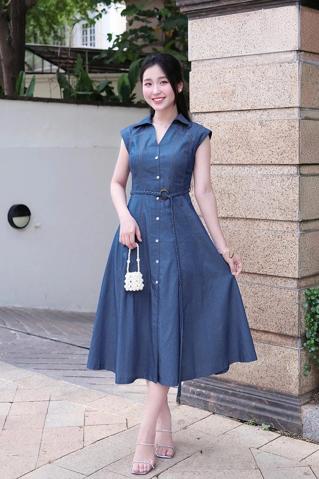 Biến hóa thành quý cô hiện đại với đầm sơ mi-8.webp