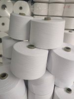 sợi trắng tẩy 100% cotton chỉ số 16,21