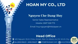 NHÀ SẢN XUẤT TẠI VIỆT NAM - DÂY KHOÁ KÉO HKK (HOÀN MỸ CO.,LTD)