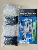 Bộ kìm bấm nút nhựa bấm đc cúc nhựa : t3 - t5 - t8