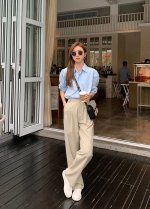 Những kiểu phối đẹp với quần ống rộng