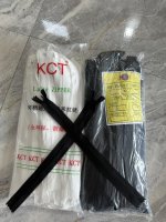 Khóa kéo giọt lệ lưới 25cm