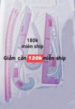 Bộ thước 4 món cơ bản cho thợ may, thước nhựa dẻo trong suốt, siêu bền