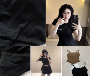 E về cây bozip coton gân chất mềm , mát giãn 4 c may áo , body là chân ái của mùa hè ạ