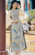 Áo dài màu pastel ngọt ngào lãng mạn như tiết trời mùa Thu