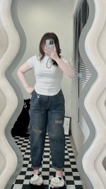 Quần jean baggy Quảng Châu big size cao cấp