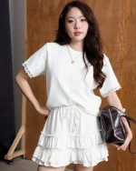 Hóa thành bản tình ca mùa thu với chân váy xếp tầng