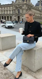 Quần jeans và giày ba lê, sự kết hợp hoàn hảo trong mùa thu