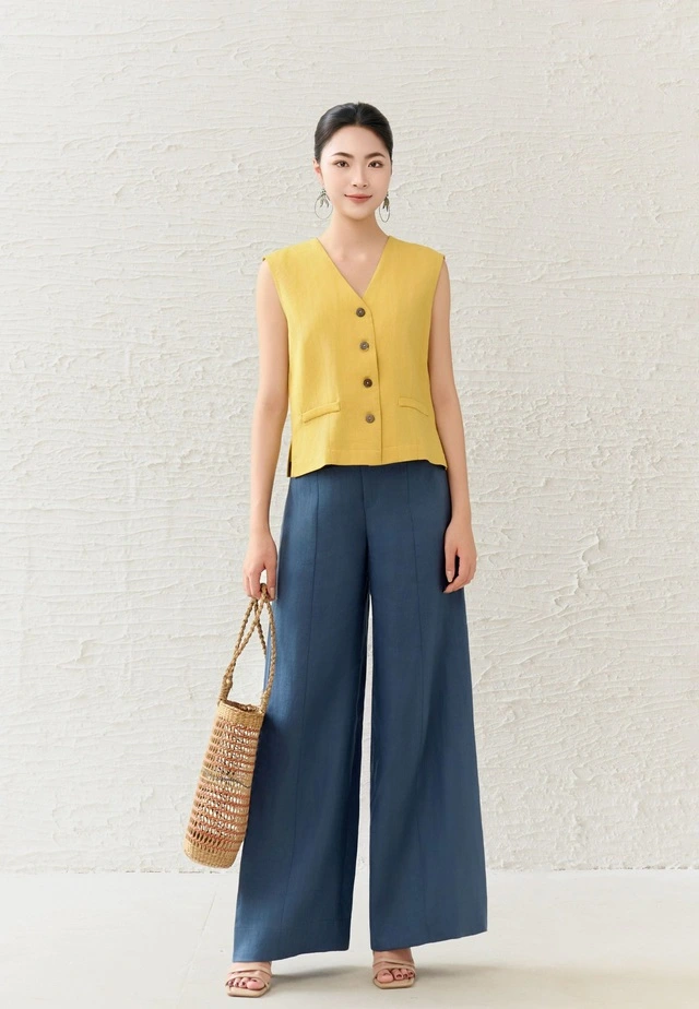 Mặc trang phục từ vải linen để mùa hè thêm tươi mát thanh thoát-6.webp