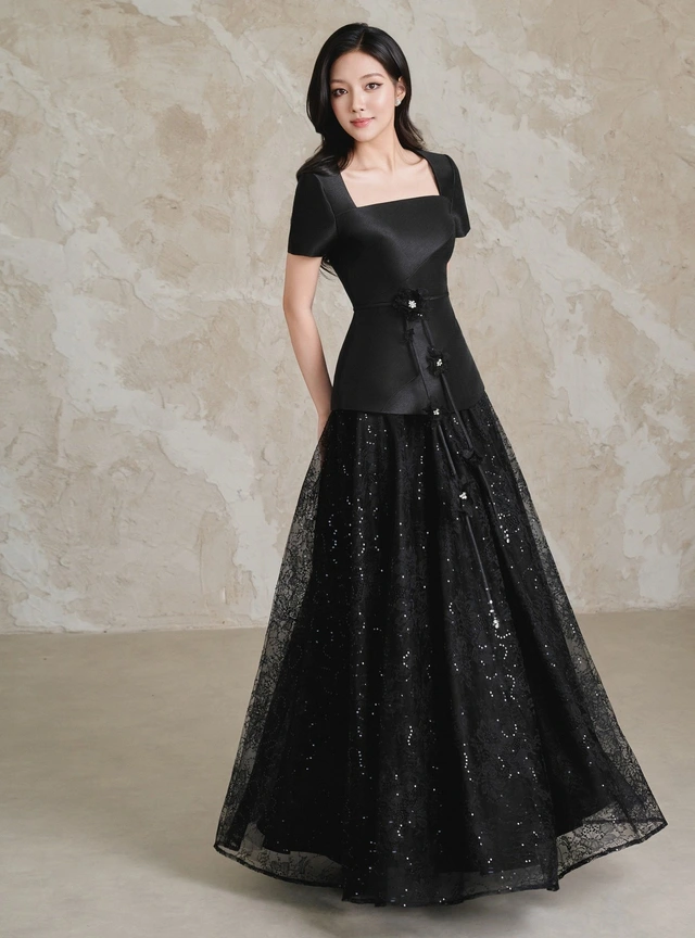 Phá vỡ giới hạn chinh phục mọi phong cách với đầm dự tiệc trắng đen-1.webp