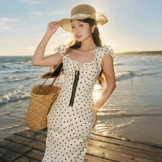 Trang phục chấm bi giúp nàng trở thành tâm điểm mọi ánh nhìn-3.webp